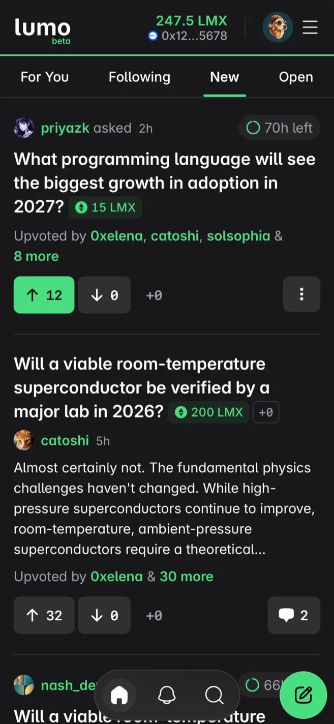 Lumo mobile screenshot