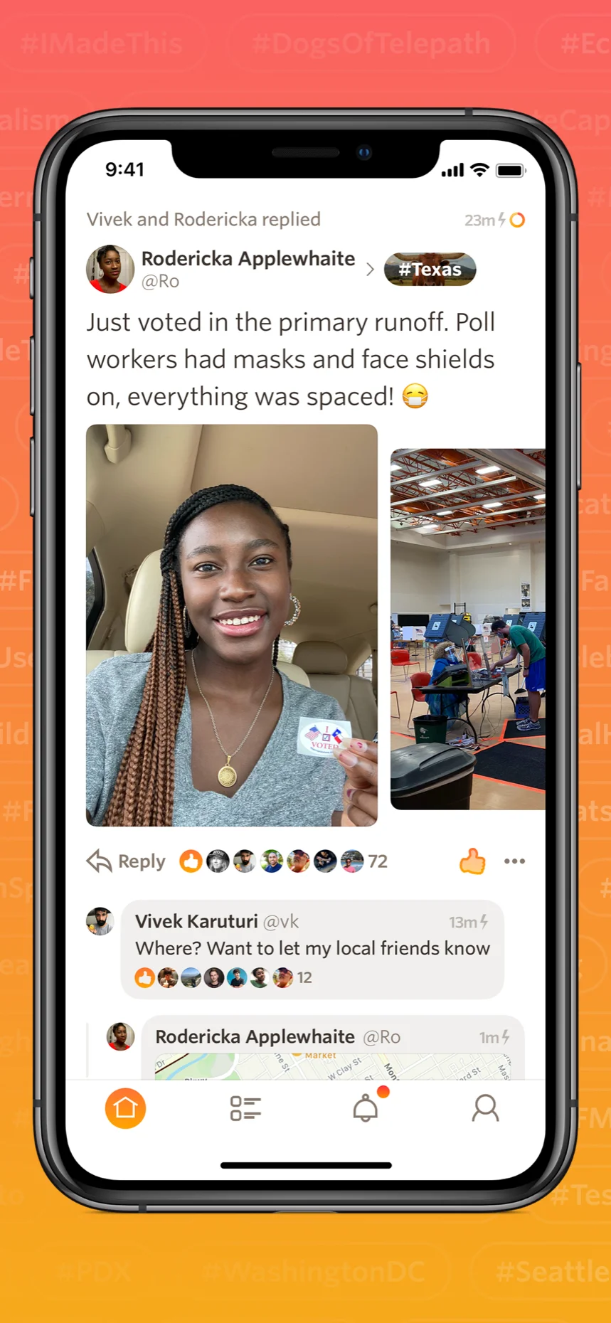 Telepath post with conversation